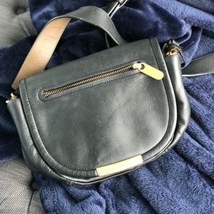 Black Leather Crossbody Purse